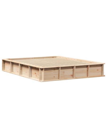 Struttura letto con contenitore alzabile 150x200 cm legno massello pino