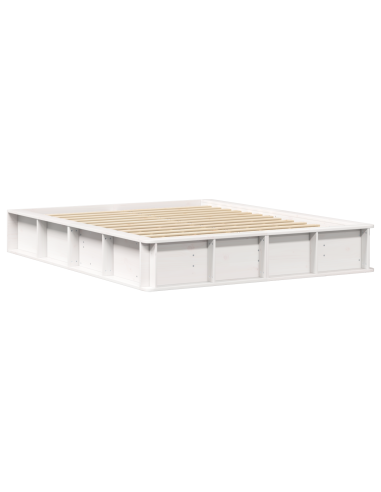 Struttura del letto Bianco 150 x 200 cm Pino massello