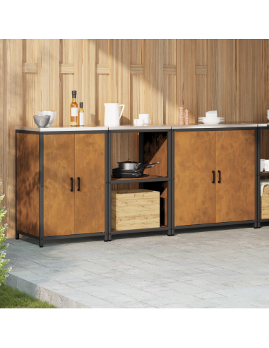 Set di Stoccaggio per Cucina con lo scaffale 3 pcs Ruggine