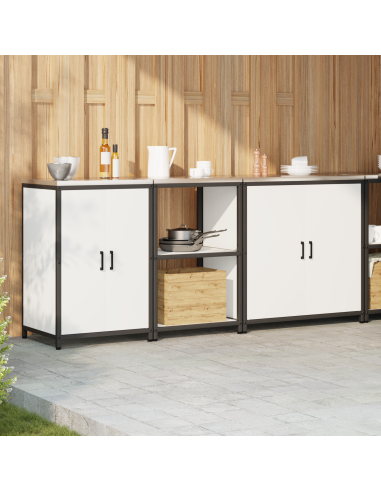 Set di Stoccaggio per Cucina con lo scaffale 3 pcs Bianco