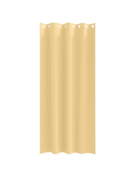 Tende con tende 2 pcs Beige 245 x 140 cm Poliestere