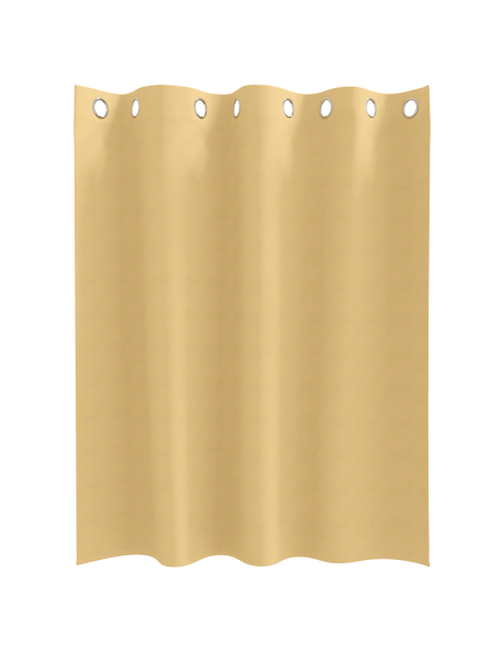 Tende con tende 2 pcs Beige 140 x 140 cm Poliestere