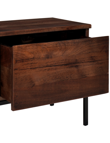 Mobile TV con cassetto marrone ambrato 110 x 30 x 36 cm