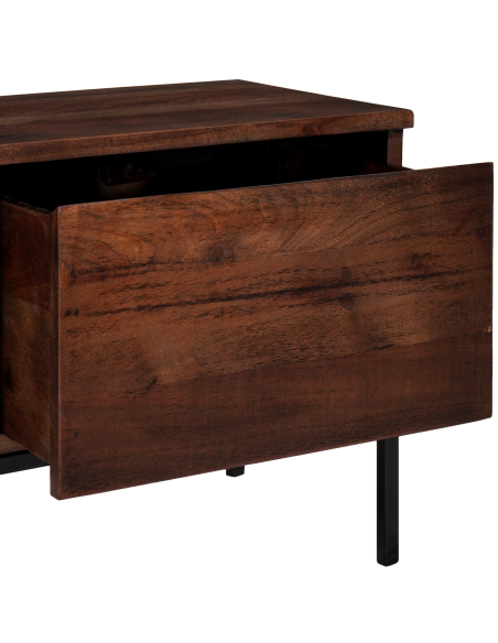 Mobile TV con cassetto marrone ambrato 110 x 30 x 36 cm