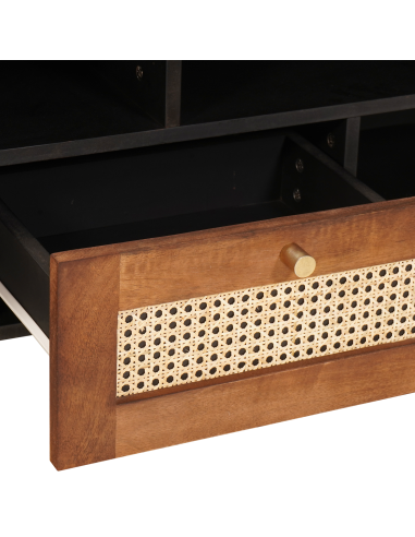 Mobile TV Marrone 100 x 33,5 x 46 cm Legno di mango massello