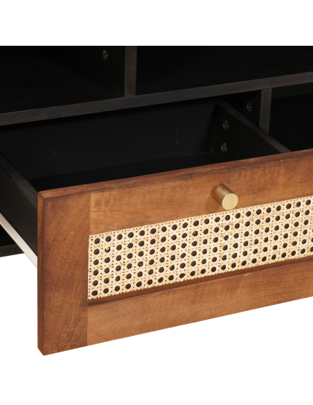 Mobile TV Marrone 100 x 33,5 x 46 cm Legno di mango massello