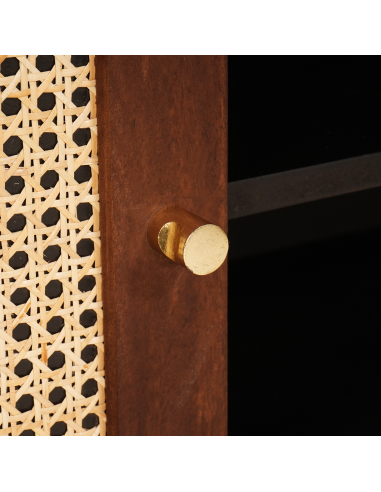 Mobile TV Marrone 80 x 31,5 x 46 cm Legno di mango massello