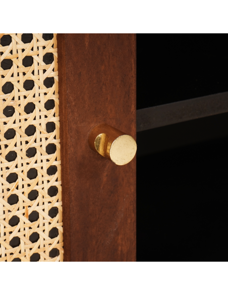 Mobile TV Marrone 80 x 31,5 x 46 cm Legno di mango massello