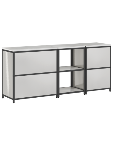 Set di Stoccaggio per Cucina 3 pcs Argento Acciaio inossidabile