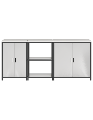 Set di Stoccaggio per Cucina 3 pcs Argento Acciaio inossidabile