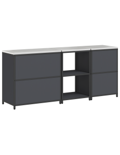 Set di Stoccaggio per Cucina con lo scaffale 3 pcs Antracite 2