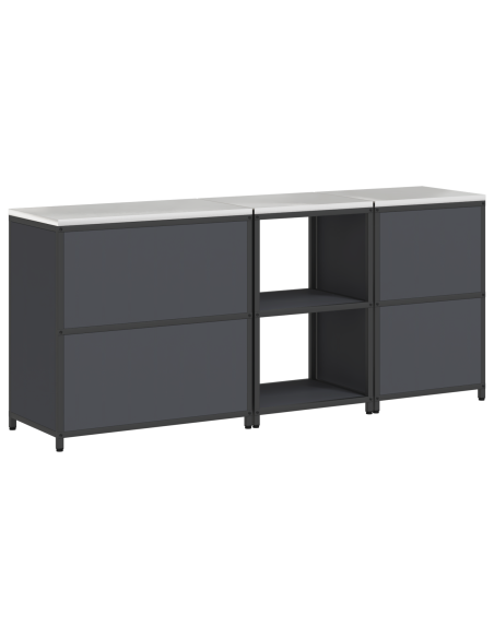 Set di Stoccaggio per Cucina con lo scaffale 3 pcs Antracite