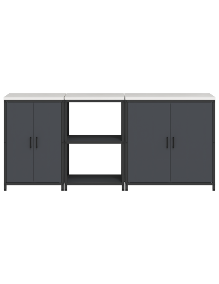 Set di Stoccaggio per Cucina con lo scaffale 3 pcs Antracite