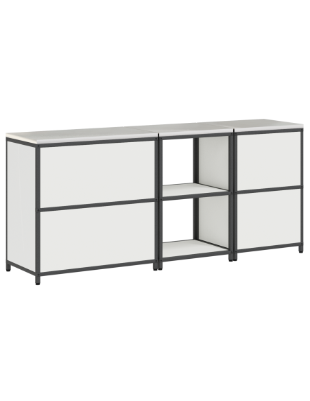 Set di Stoccaggio per Cucina 3 pcs Bianco 210 x 50 x 92 cm