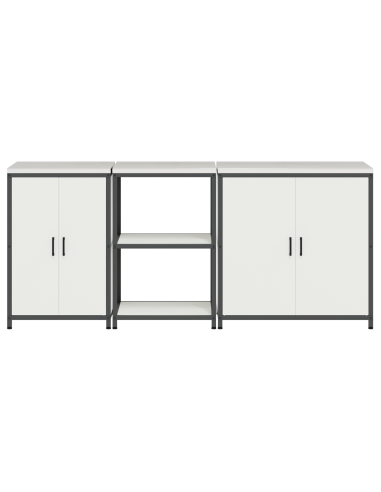 Set di Stoccaggio per Cucina con lo scaffale 3 pcs Bianco