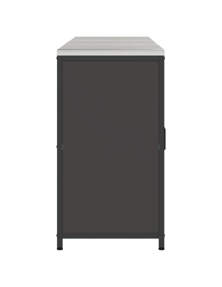 Set di Stoccaggio per Cucina 3 pcs Nero 210 x 50 x 92 cm