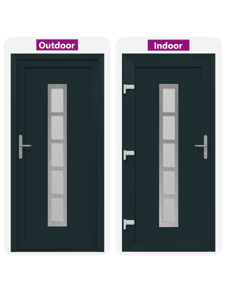 Porta Frontale Antracite 108 x 208 cm PVC