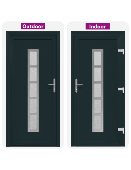 Porta Frontale Antracite 108 x 208 cm PVC
