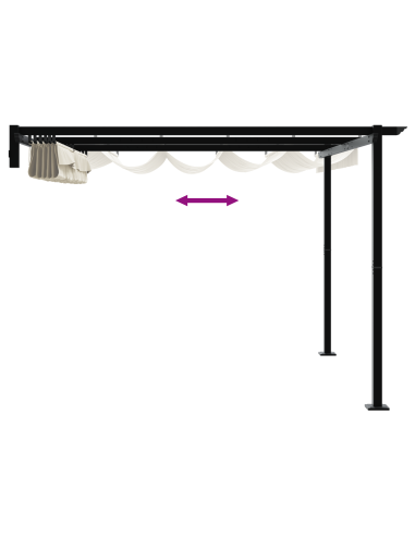 Gazebo Crema 300 x 300 x 200 cm Poliestere