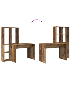 Scrivania Legno vecchio 138,5 x 55 x 143 cm Legno multistrato 2