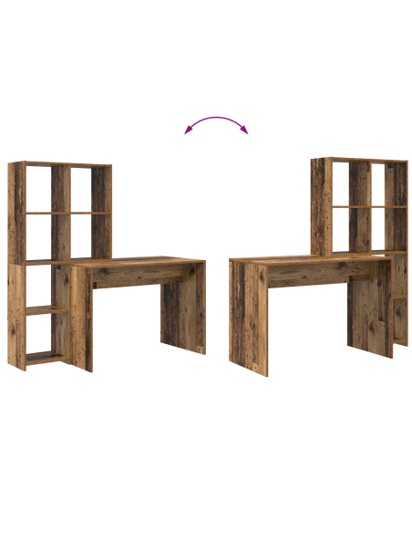 Scrivania Legno antico 138.5 x 55 x 143 cm Legno multistrato
