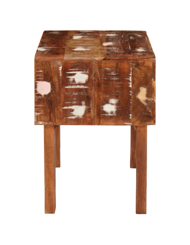 Tavolino Marrone 40 x 32 x 46 cm Legno Recuperato Massello