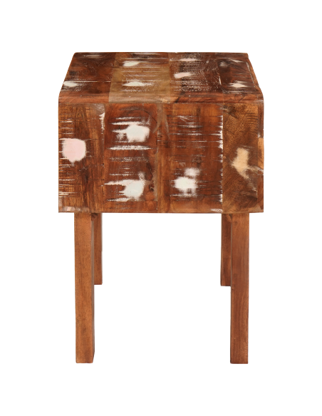 Tavolino Marrone 40 x 32 x 46 cm Legno Recuperato Massello