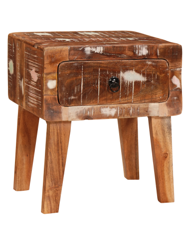 Tavolino Marrone 40 x 32 x 46 cm Legno Recuperato Massello