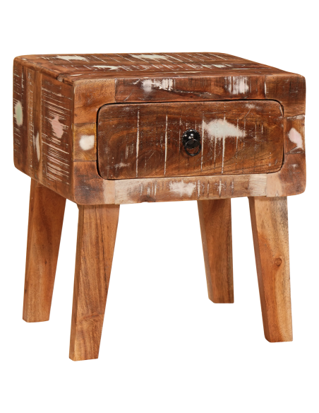 Tavolino Marrone 40 x 32 x 46 cm Legno Recuperato Massello