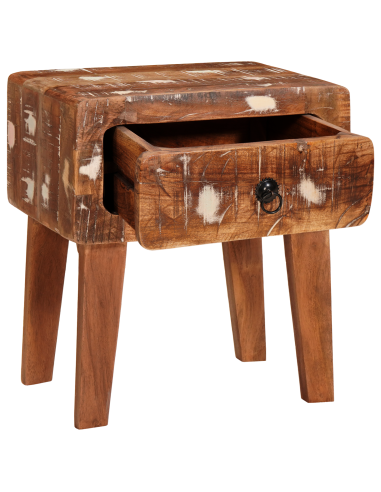 Tavolino Marrone 40 x 32 x 46 cm Legno Recuperato Massello