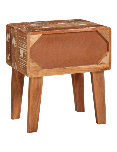 Tavolino Marrone 40 x 32 x 46 cm Legno Recuperato Massello
