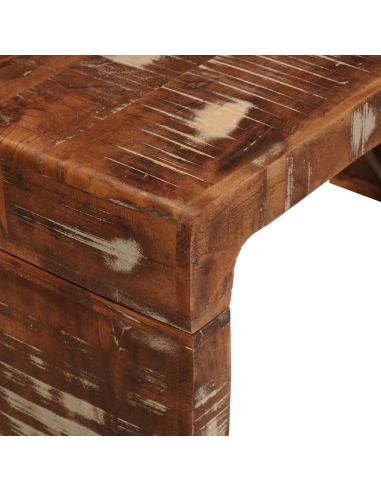 Tavolo Nesting 3 pcs Marrone Legno Recuperato Massello