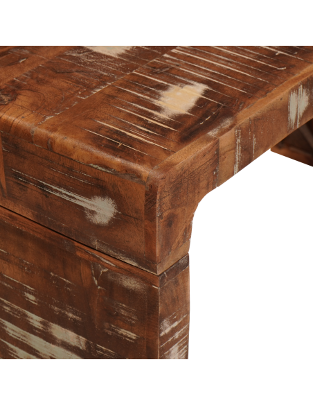 Tavolo Nesting 3 pcs Marrone Legno Recuperato Massello