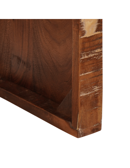 Tavolo Nesting 3 pcs Marrone Legno Recuperato Massello