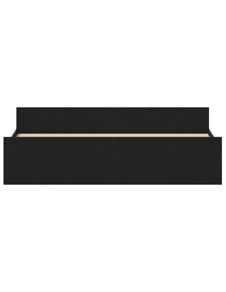 Struttura letto senza materasso in rovere nero 180x200 cm in legno composito