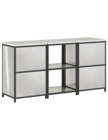 Set di Stoccaggio per Cucina 3 pcs Argento Acciaio inossidabile