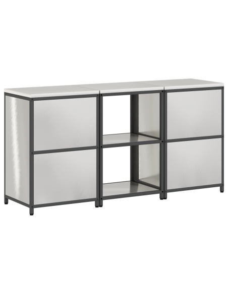 Set di Stoccaggio per Cucina 3 pcs Argento Acciaio inossidabile