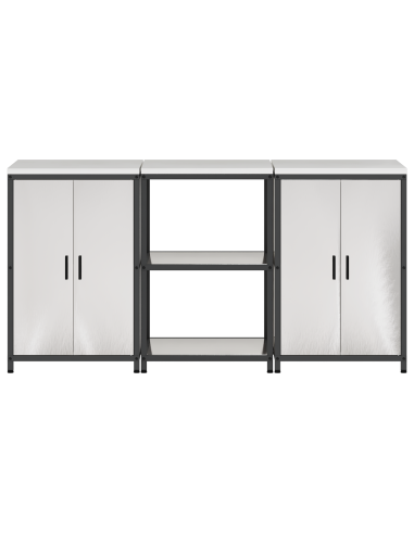 Set di Stoccaggio per Cucina 3 pcs Argento Acciaio inossidabile