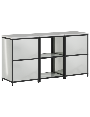 Set di Stoccaggio per Cucina 3 pcs Argento Acciaio zincato