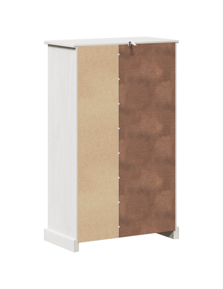 Mobile da Bagno Bianco 68 x 34 x 110 cm Legno di pino massello