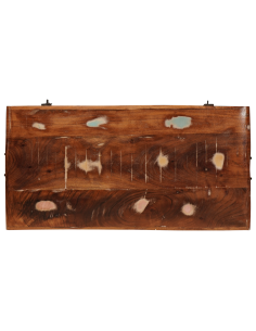 Scatola di Stoccaggio con porta Marrone Legno di mango massello