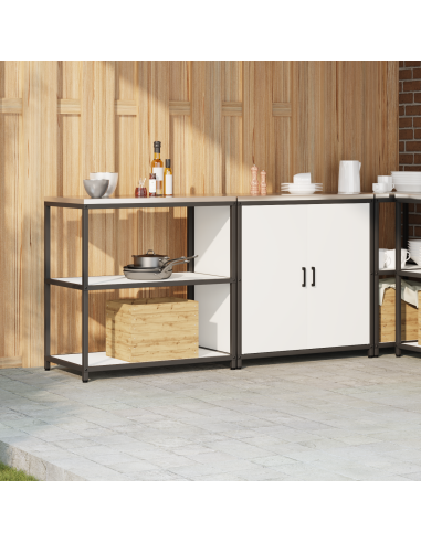 Set di Stoccaggio per Cucina con lo scaffale 2 pcs Bianco