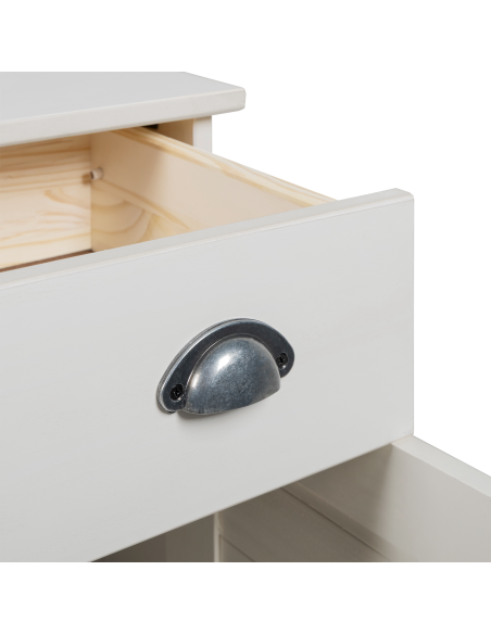 Mobile da Bagno Bianco 68 x 34 x 80 cm Legno di pino massello