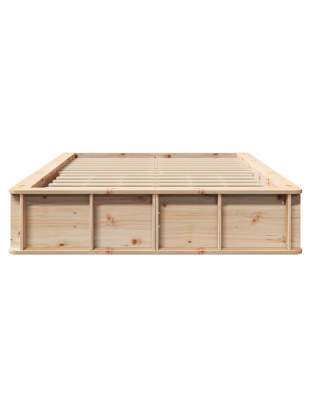 Struttura per Letto con Spazio di Archiviazione Sollevabile 140x200 cm Legno Massello di Pino