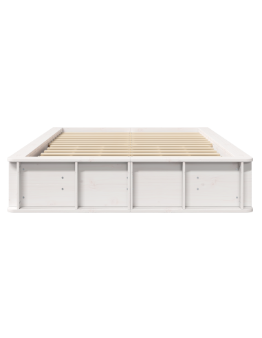 Struttura del letto Bianco 140 x 200 cm Pino massello