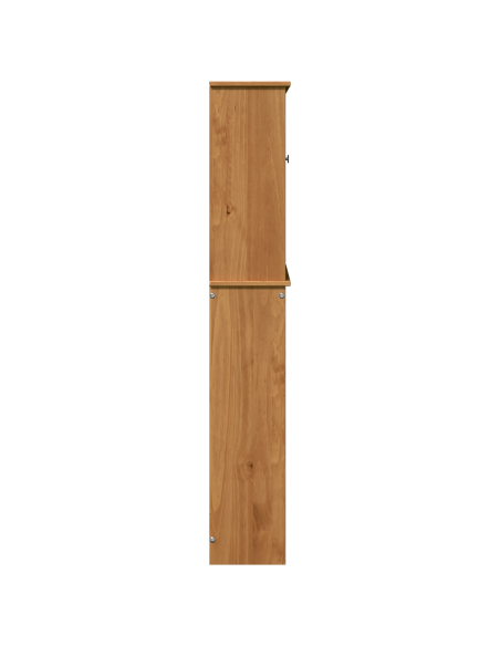 Mobile Bagno con lo scaffale con archiviazione con porta marrone ambrato 60 x 27 x 161 cm