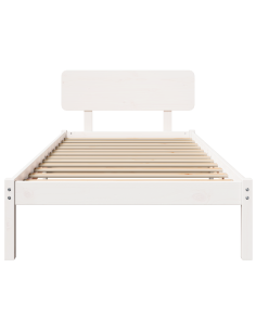 Struttura del letto Bianco 75 x 190 cm Pino massello