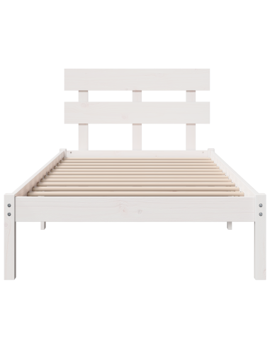 Struttura del letto Bianco 90 x 200 cm Legno massello di pino