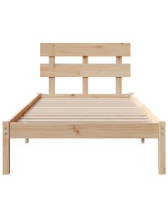 Struttura del letto Marrone 75 x 190 cm Legno massello di pino