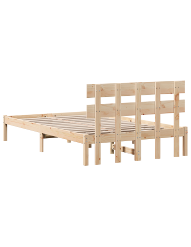 Struttura del letto Marrone 120 x 190 cm Legno massello di pino